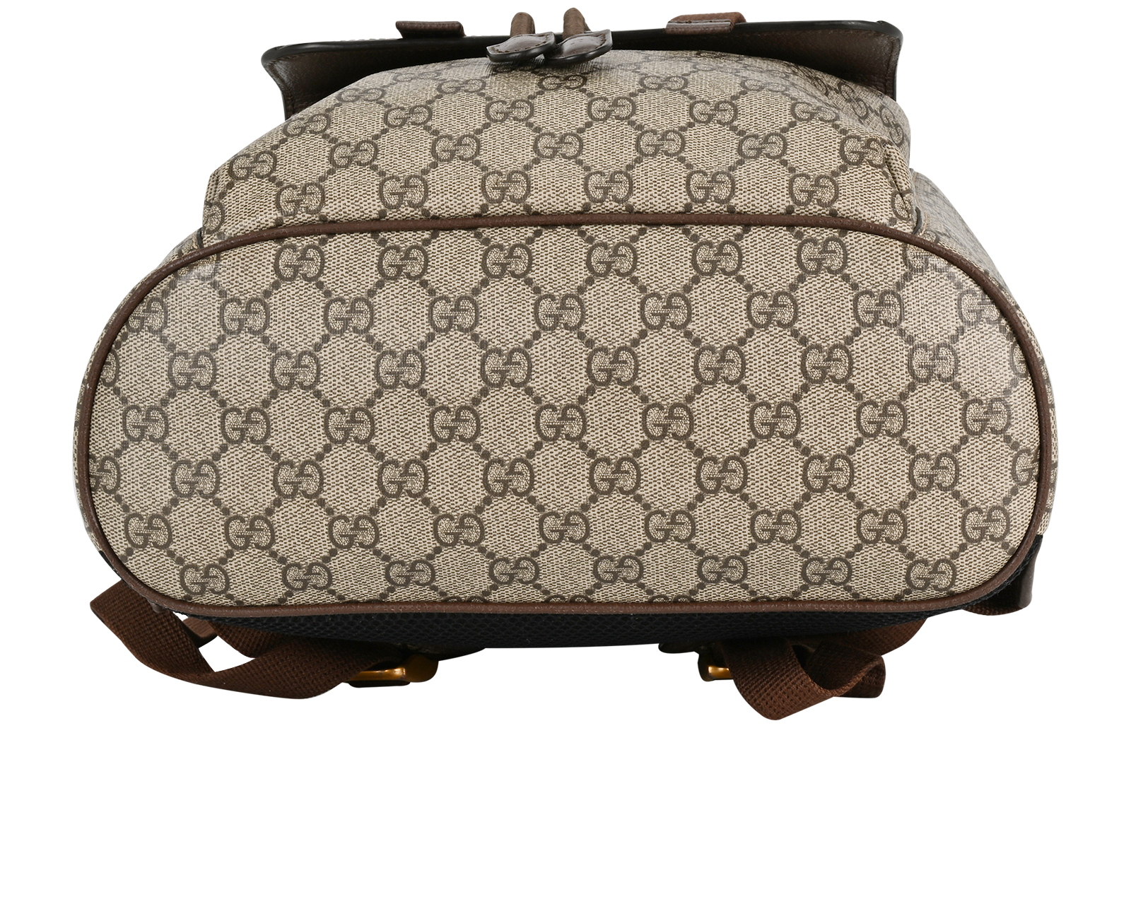 Backpack, &pound;950, Handbags, Beige/Brown, Canvas/Leather, Top view